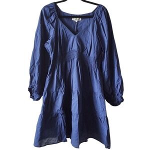 *Hale Bob Size Large Dress Cottagecore Milkmaid Balloon Sleeve Smocked Waist NWT